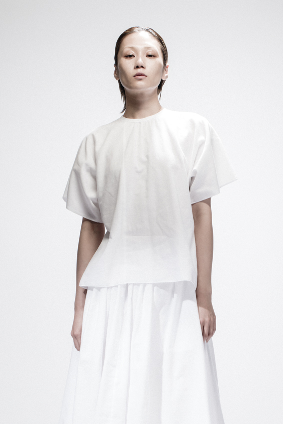 White Cotton T-shirt, White Cotton Skirt